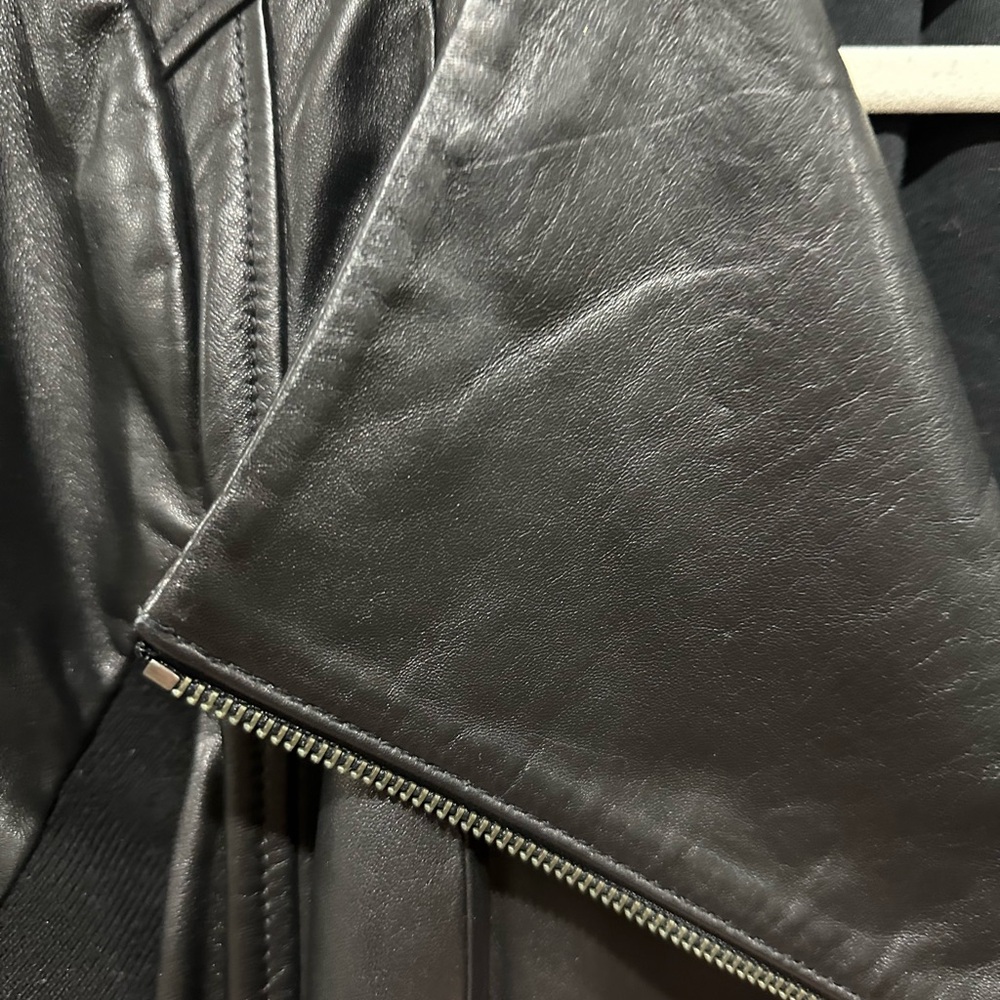 Nordstrom Black Leather Moto Jacket - Picture 4 of 14